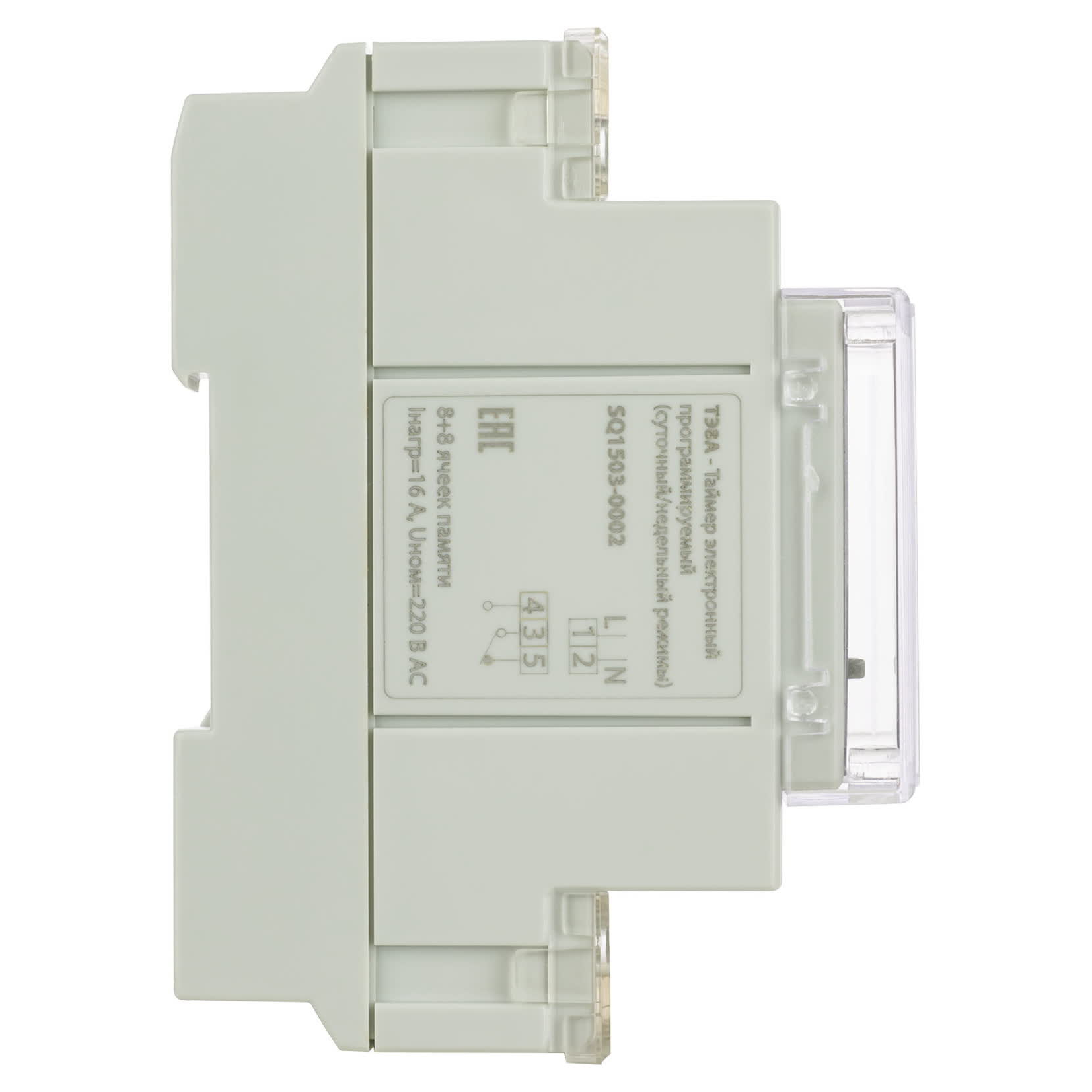 Таймер электронный на DIN-рейку ТЭ8A-1мин/7дн-8on/off-16А-DIN TDM