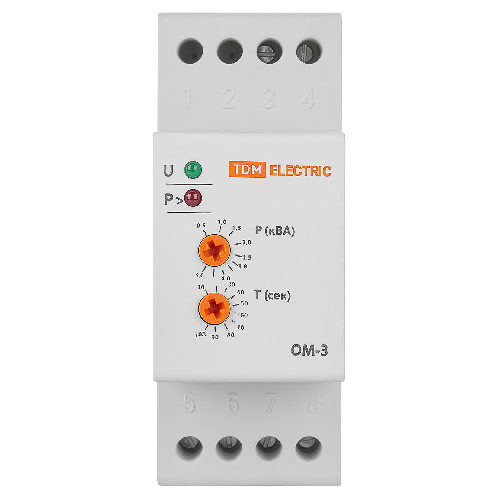 Реле ограничения мощности ОМ-3 0,5/5-01 (1ф, 0,5-5кВА) TDM