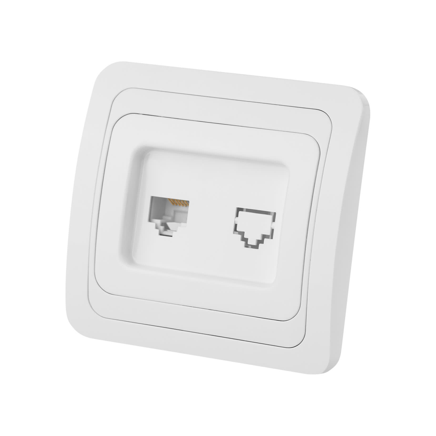 Розетка компьютерная RJ-45 белая "Валдай" TDM