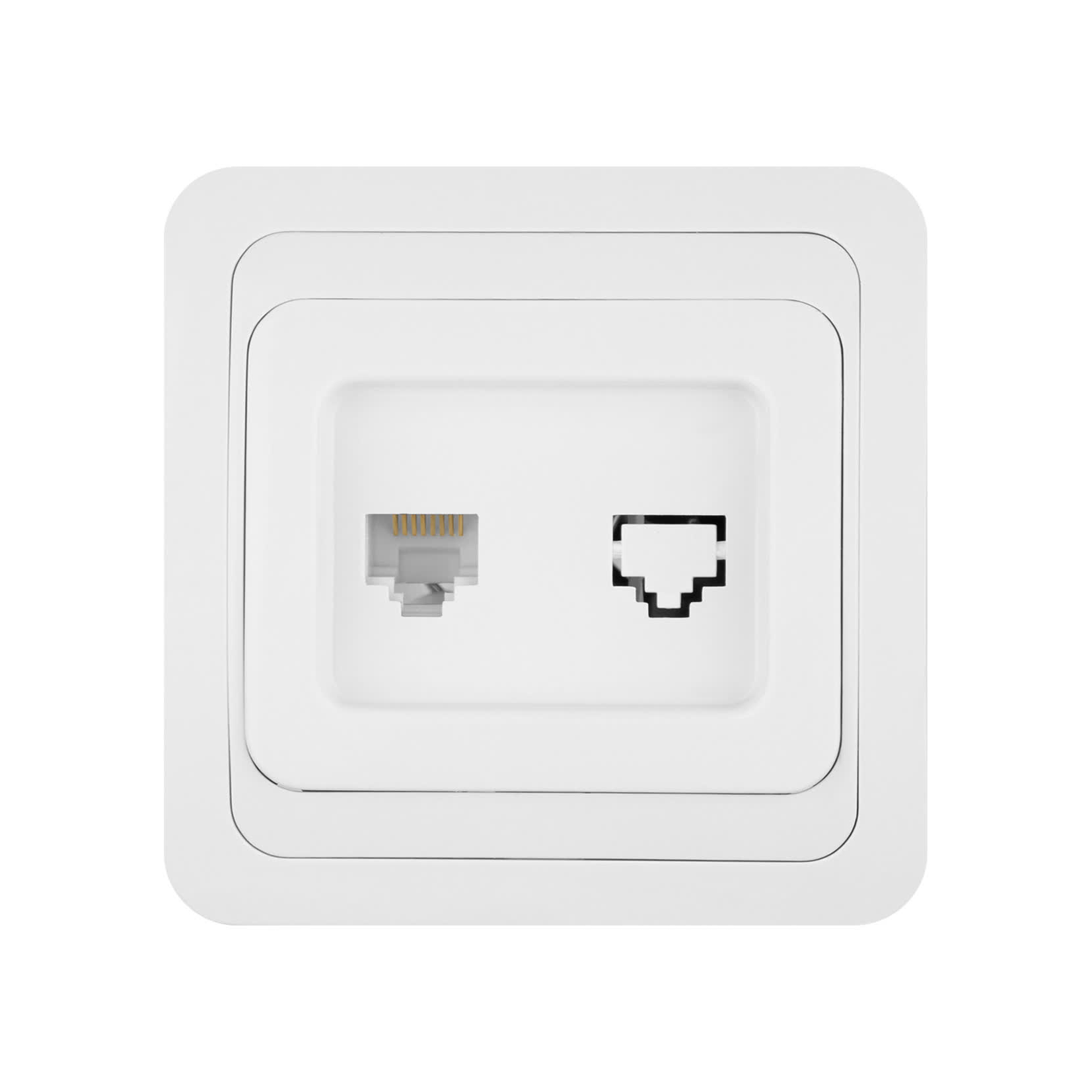 Розетка компьютерная RJ-45 белая "Валдай" TDM
