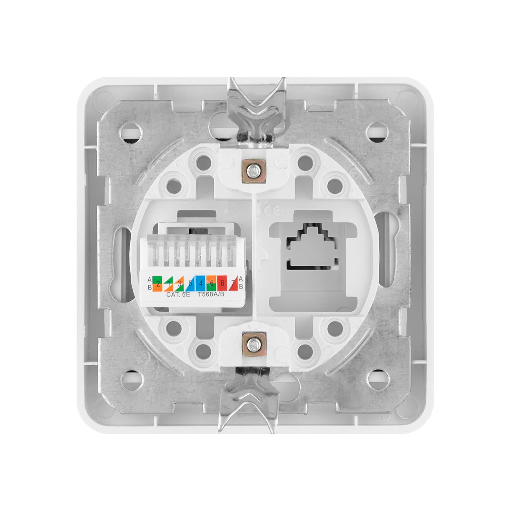 Розетка компьютерная RJ-45 белая "Валдай" TDM