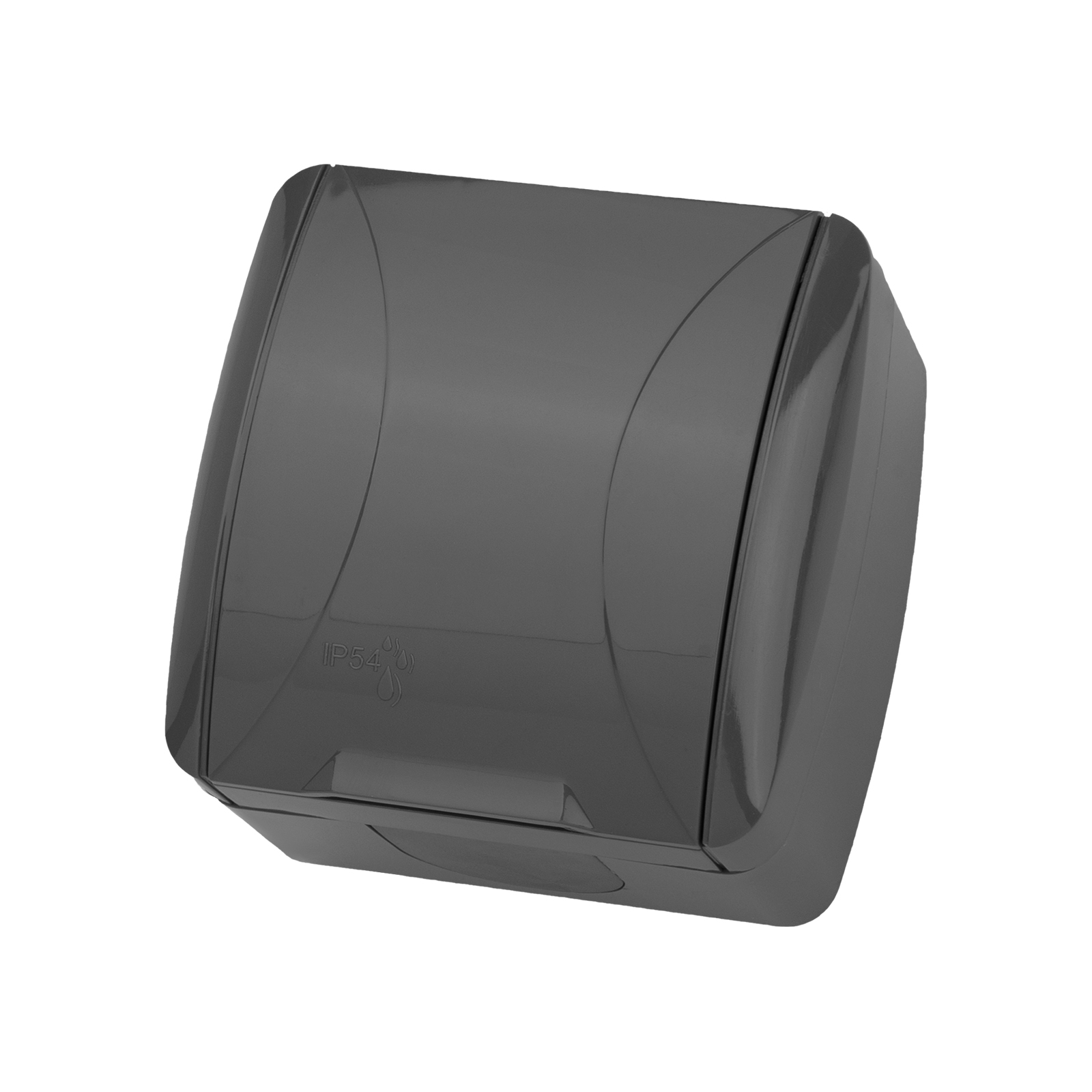Розетка 2П+3 открытой установки IP54 16А с крышкой серая "Селигер" TDM