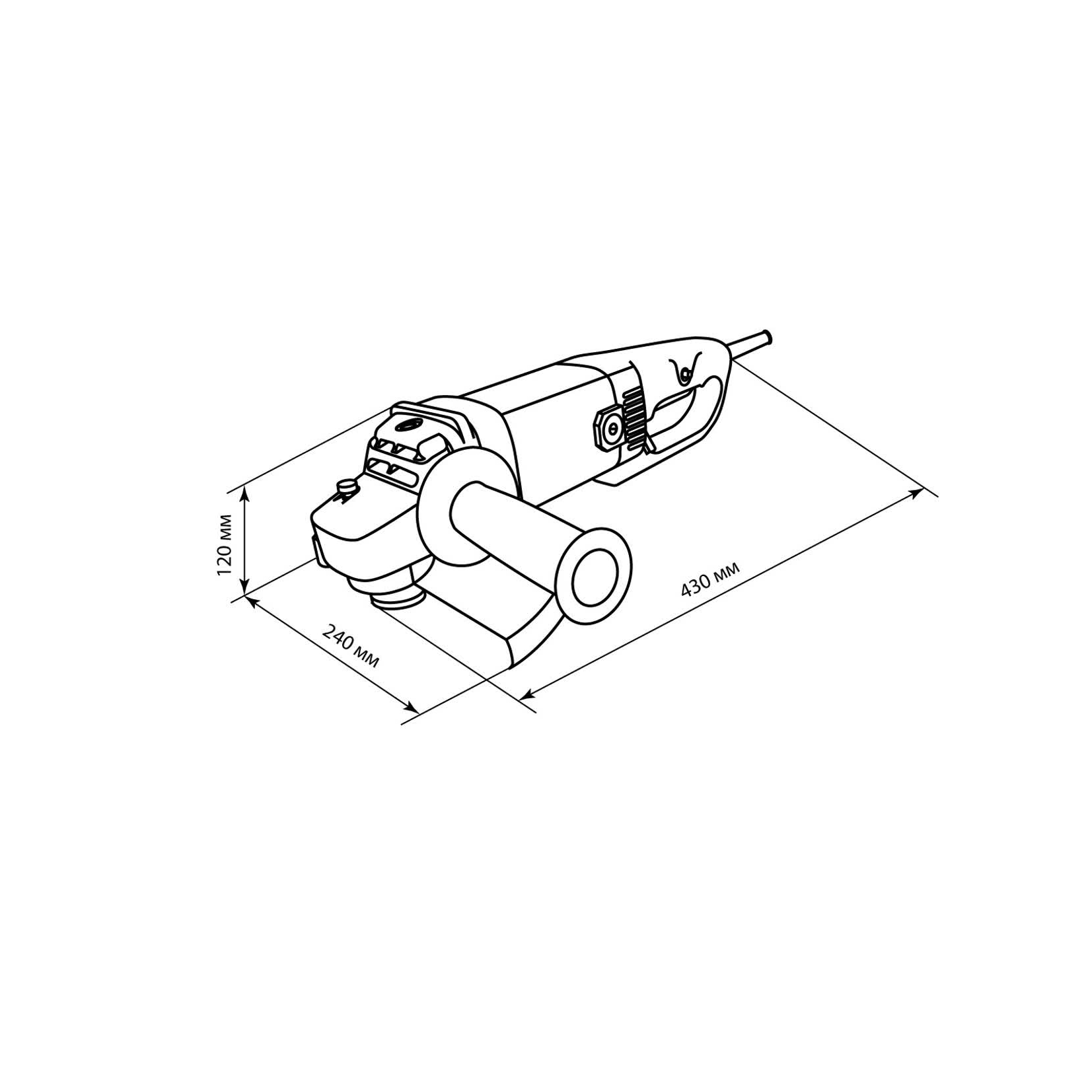 SQ1080-0107 Угловая шлифмашина УШМ 1800230, 1800 Вт, диск 230 мм, 6500 обмин, шнур 3 м, Рубин TDM