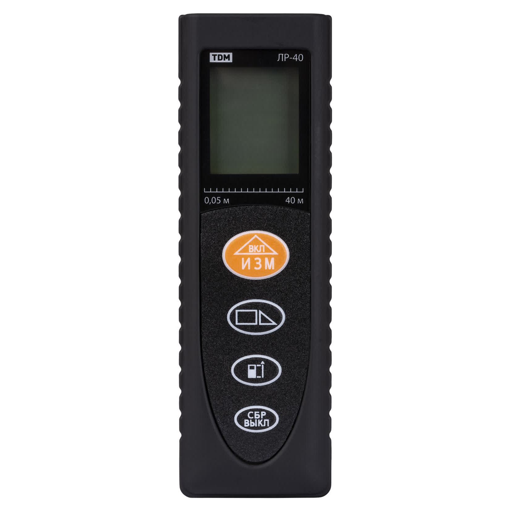 SQ1018-0201 Лазерная рулетка ЛР-40, дальность 40 м, точность 2 мм, подсветка, IP54, 2хAAA, “Алмаз” TDM