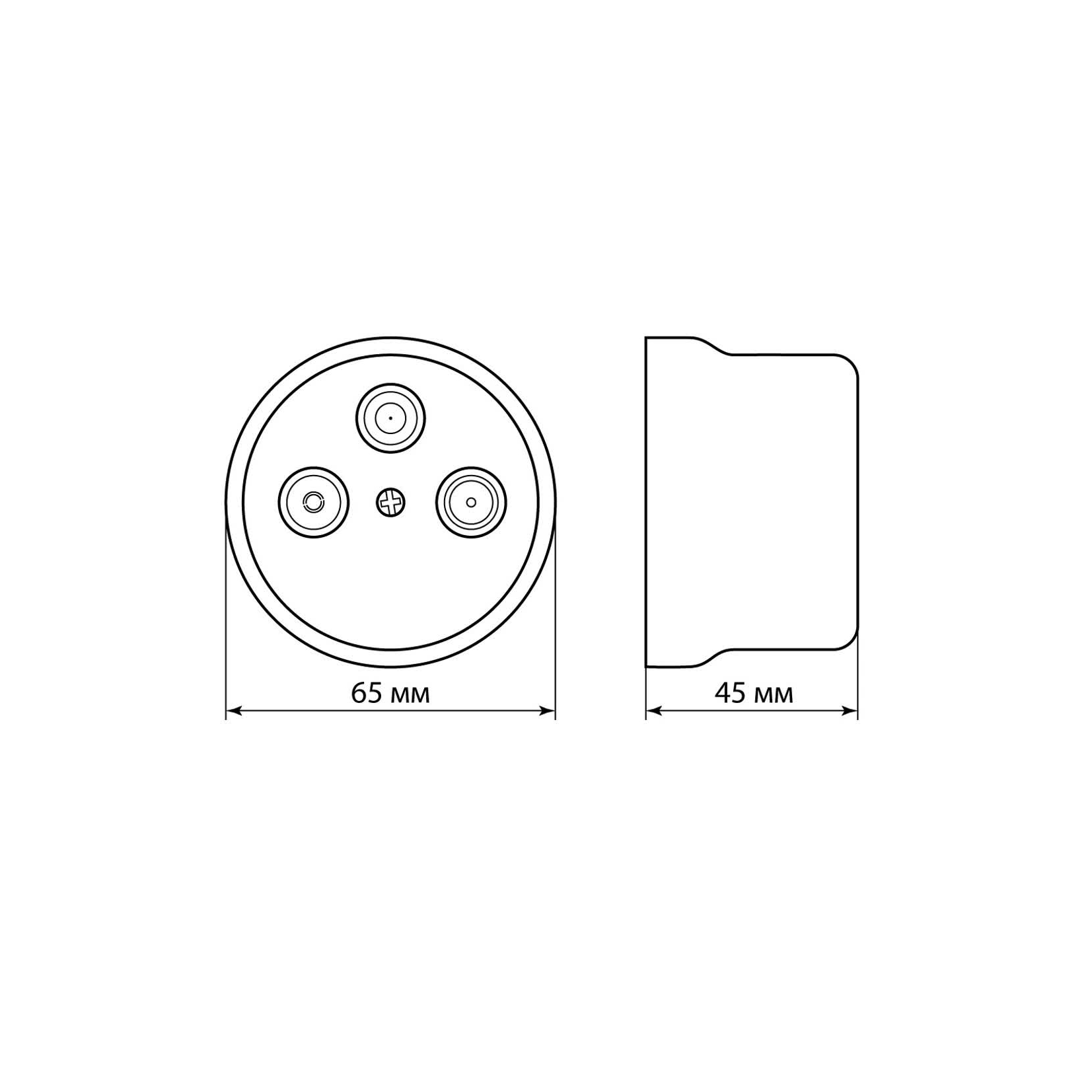 SQ1820-0057 Розетка TV+R+ SAT оконечная белая «Болонь» TDM