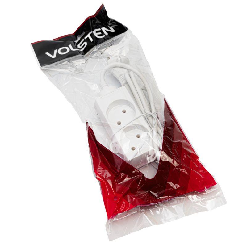 Volsten S 2x5 (э/удл.2 гн. 5 м., 10А, 2200 Вт.)