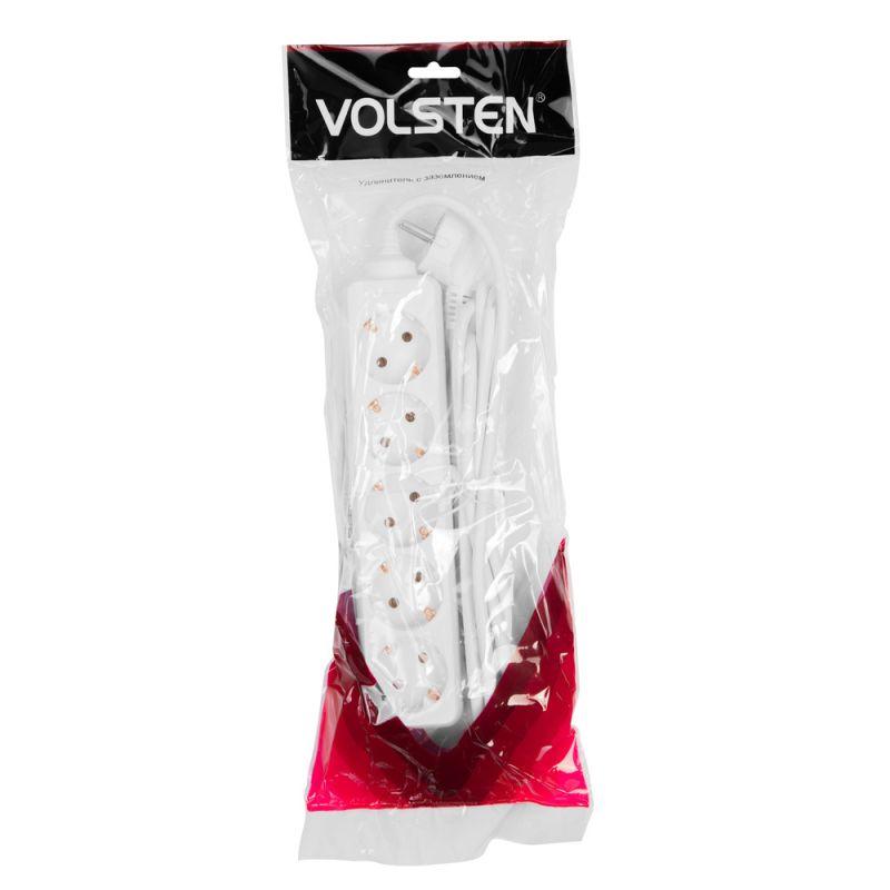 Volsten S 5x3-Z (э/удл., земля 5 гн. 3 м., 10А, 2200 Вт.)