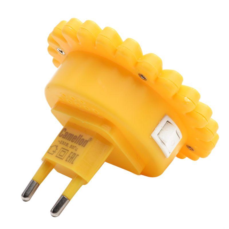 Светильник светодиодный NL-179 "Солнышко" ночник с выкл. 220В Camelion 12535