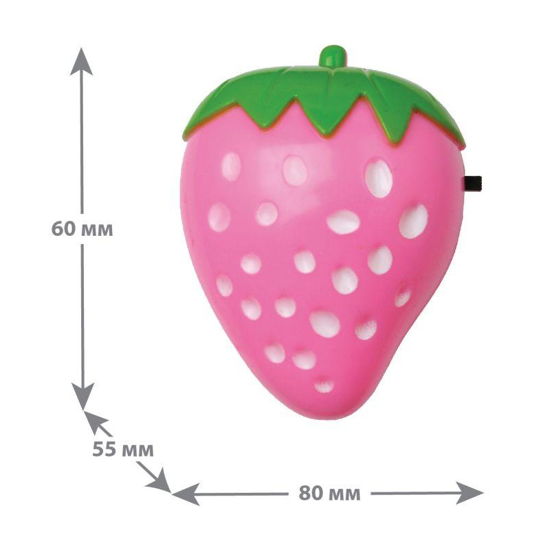 Светильник светодиодный NL-180 "Клубника" ночник с выкл. 220В Camelion 12536