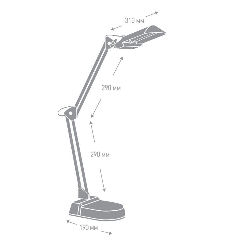 Светильник KD-017A настол. база + струбцина 230В 11Вт КЛЛ 2G7 бел. Camelion 3277