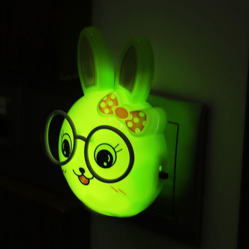 Светильник светодиодный NL-241 "Зайцы очкарики" ночник с выкл. 220В Camelion 13816