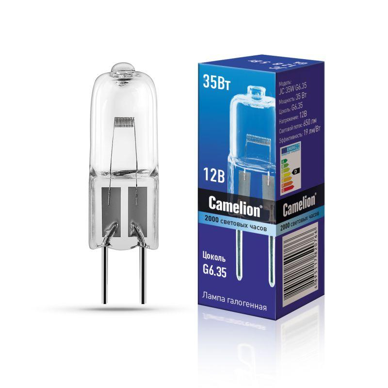 Camelion JC 35W G6.35 (Эл.лампа галоген.без рефлектора, 12V, 2000 часов)