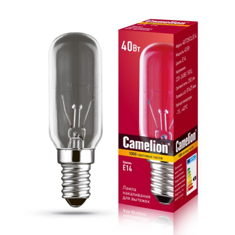 MIC Camelion 40/T25/CL/E14 (Эл.лампа накал.для вытяжек)