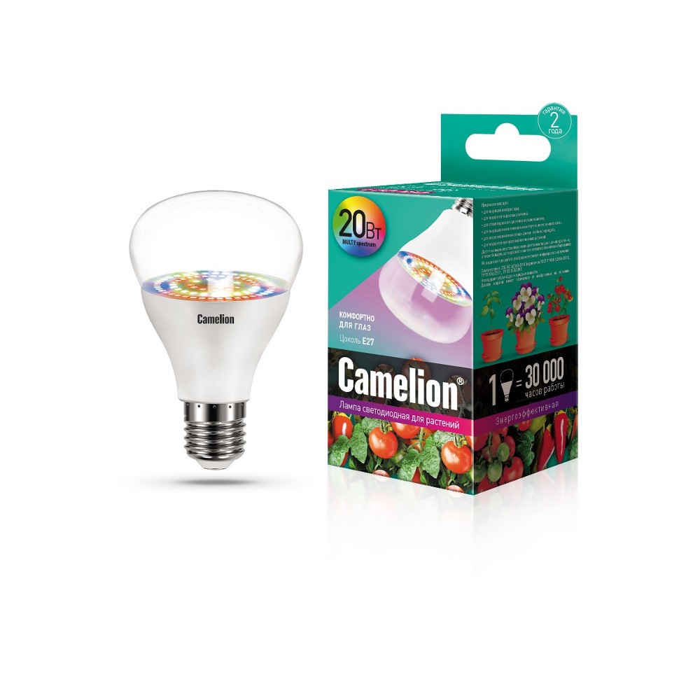 Camelion LED20-PL/BIO/E27 (Эл.лампа светодиодная для растений 20Вт 220В)