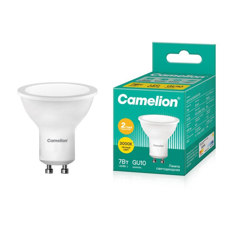 Camelion LED7-GU10/830/GU10 (Эл.лампа светодиодная 7Вт 220В)