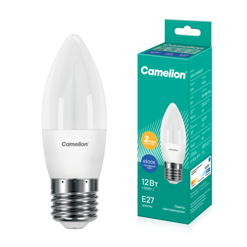 Camelion LED12-C35/865/E27 (Эл.лампа светодиодная 12Вт 220В)