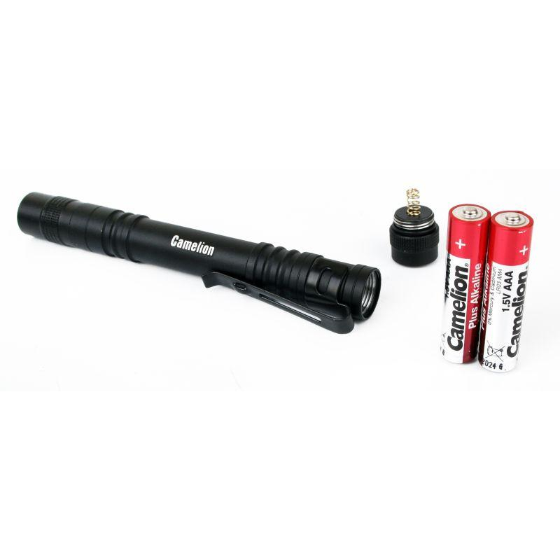 Camelion LED51517 (фонарь, черн., LED XPE, 3 реж 2XLR03 в компл., алюм., откр. блистер)