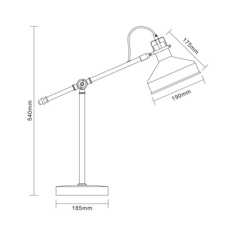 Camelion KD-425 C62 черный + медь (Светильник настольный Amsterdam, 1х E27, 40Вт, 230В, металл)