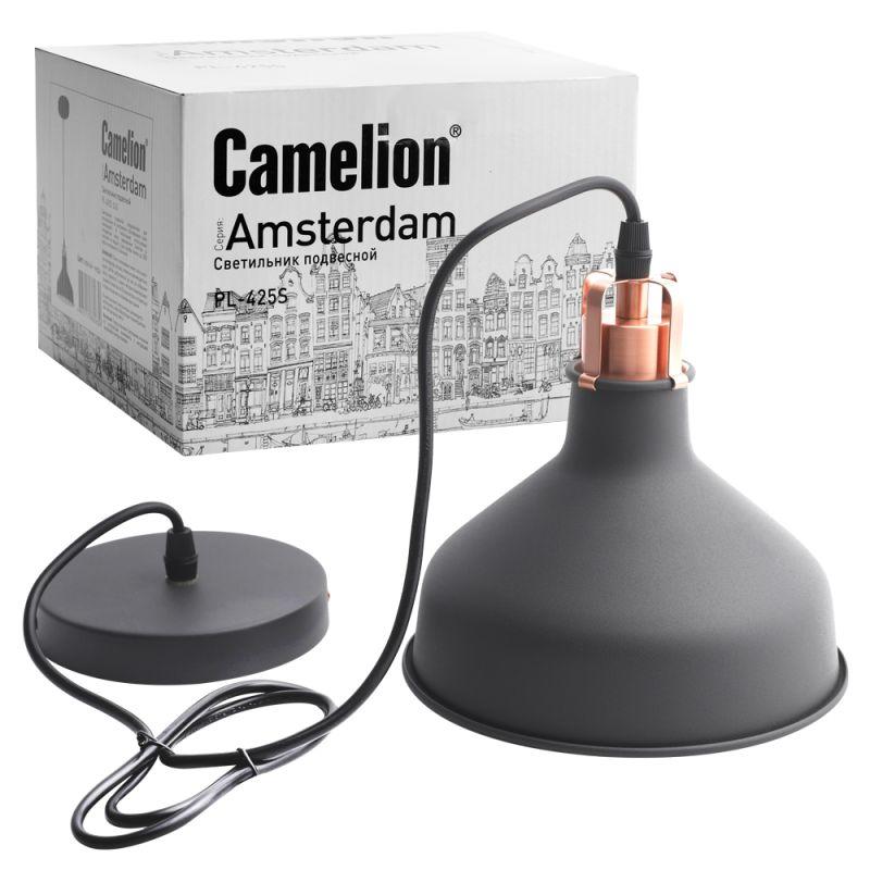 Camelion PL-425S C62 черный + медь (Светильник подвесной Amsterdam, 1х E27, 60Вт, 230В, металл)