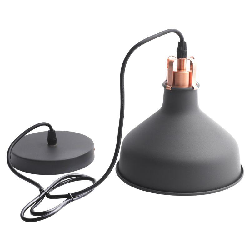 Camelion PL-425S C62 черный + медь (Светильник подвесной Amsterdam, 1х E27, 60Вт, 230В, металл)