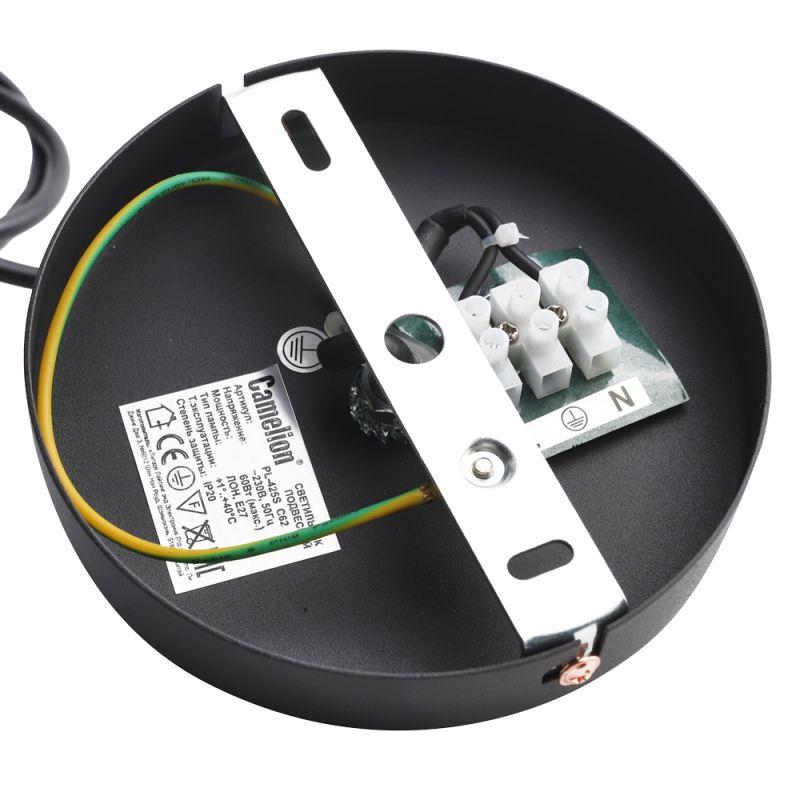 Camelion PL-425S C62 черный + медь (Светильник подвесной Amsterdam, 1х E27, 60Вт, 230В, металл)