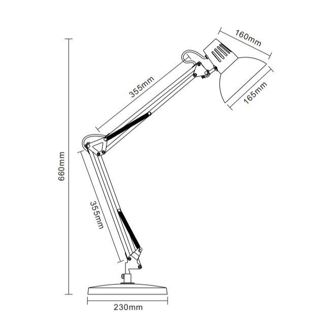 Camelion KD-431A C62 черный + медь (Светильник настольный Berlin, 1х E27, 40Вт, 230В, металл)