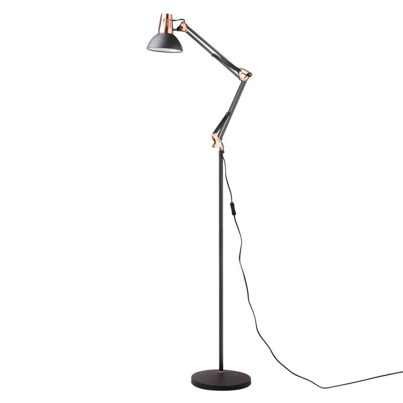 Camelion KD-431F C62 черный + медь (Светильник напольный Berlin, 1х E27, 40Вт, 230В, металл)