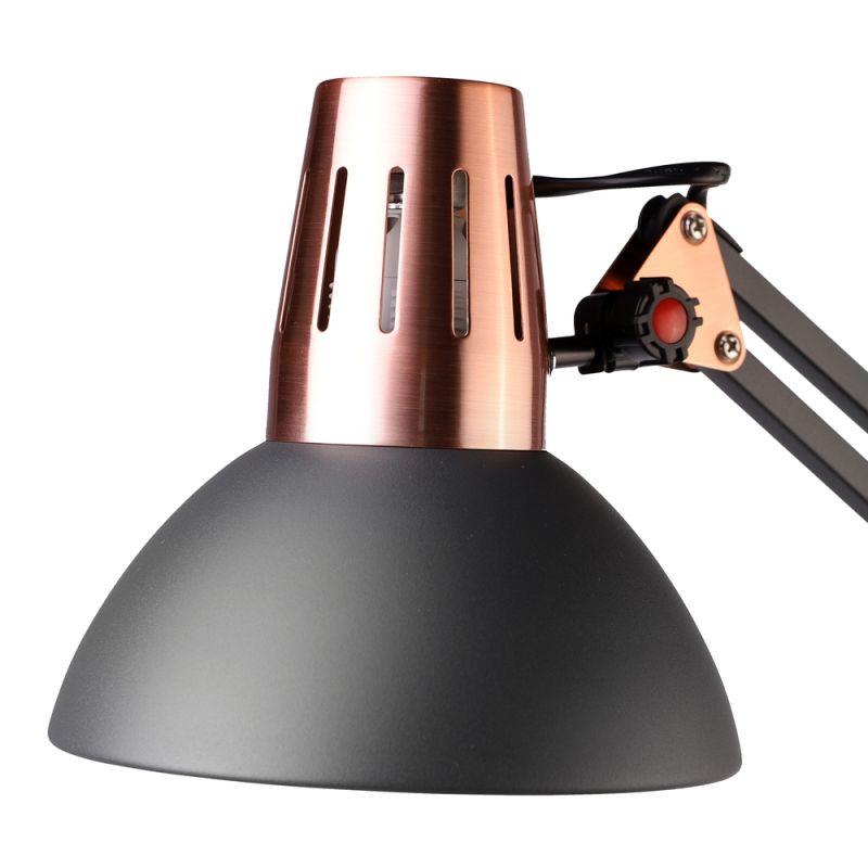 Camelion KD-431F C62 черный + медь (Светильник напольный Berlin, 1х E27, 40Вт, 230В, металл)