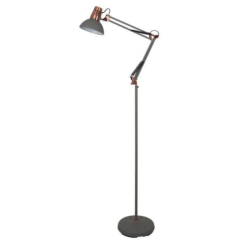 Camelion KD-431F C73 Cерый + медь (Светильник напольный Berlin, 1х E27, 40Вт, 230В, металл)