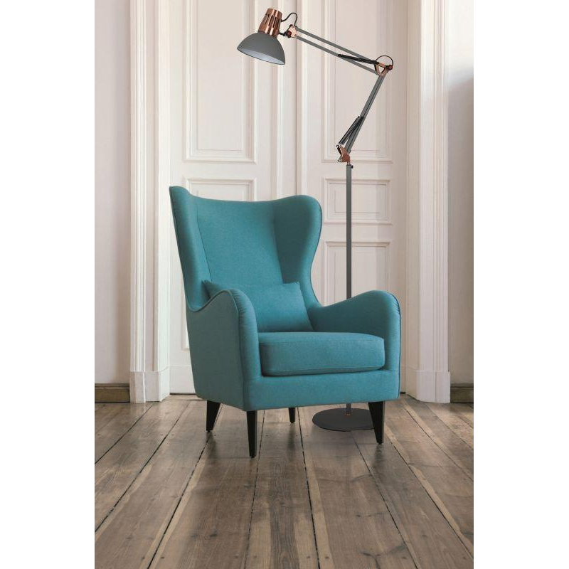 Camelion KD-431F C73 Cерый + медь (Светильник напольный Berlin, 1х E27, 40Вт, 230В, металл)