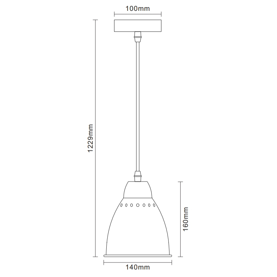 Camelion PL-430S-1 C01 белый (Светильник подвесной LOFT, 1х E27, 60Вт, 230В, металл)