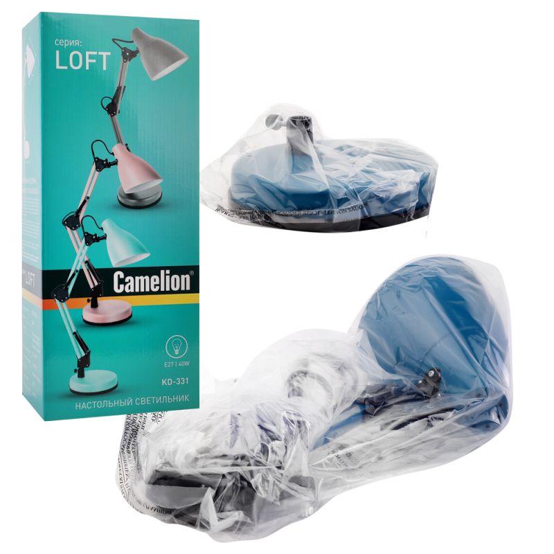 Camelion KD-331 C06 синий (Светильник настольный, 230V, 40W, E27)