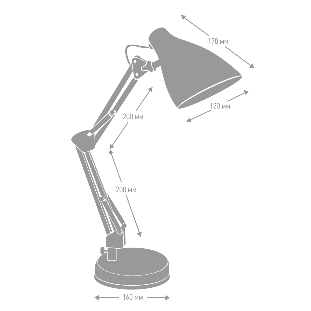 Camelion KD-331 C26 тауп (Светильник настольный, 230V, 40W, E27)