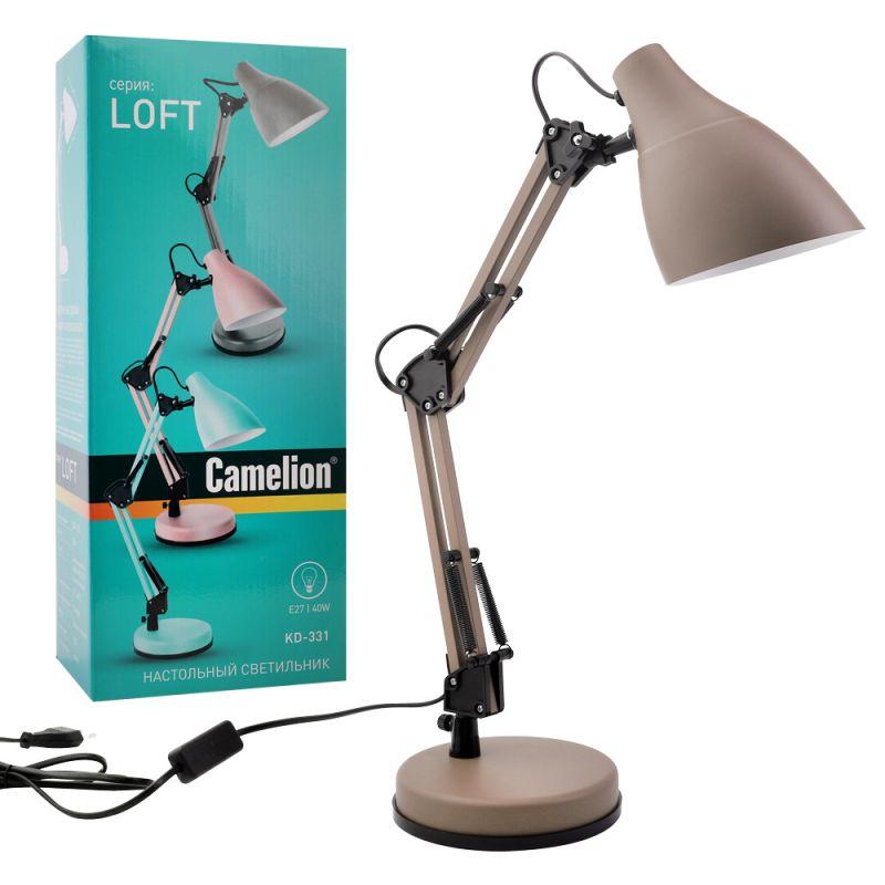Camelion KD-331 C26 тауп (Светильник настольный, 230V, 40W, E27)