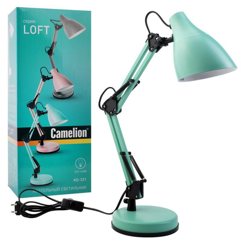 Camelion KD-331 C16 мятный (Светильник настольный, 230V, 40W, E27)