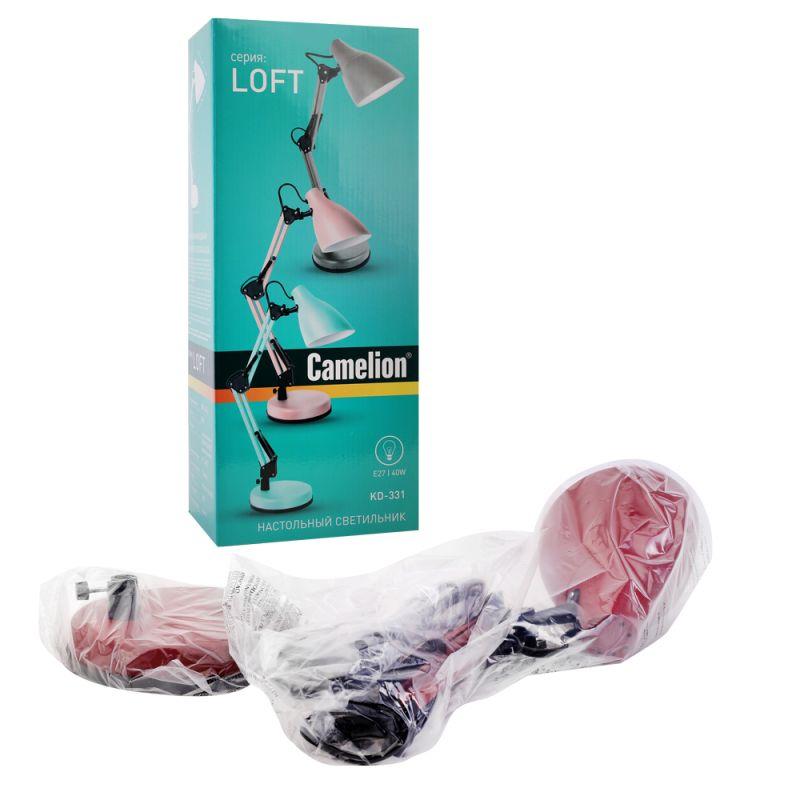 Camelion KD-331 C04 красный (Светильник настольный, 230V, 40W, E27)