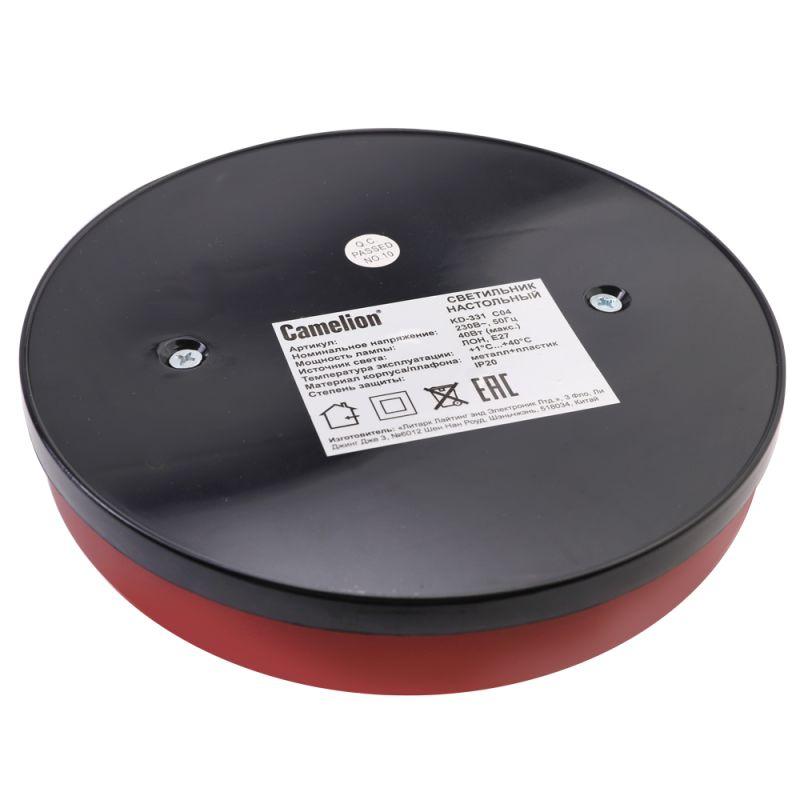 Camelion KD-331 C04 красный (Светильник настольный, 230V, 40W, E27)