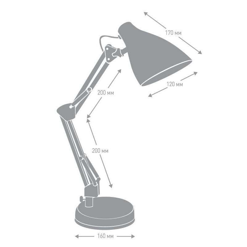 Camelion KD-331 C04 красный (Светильник настольный, 230V, 40W, E27)
