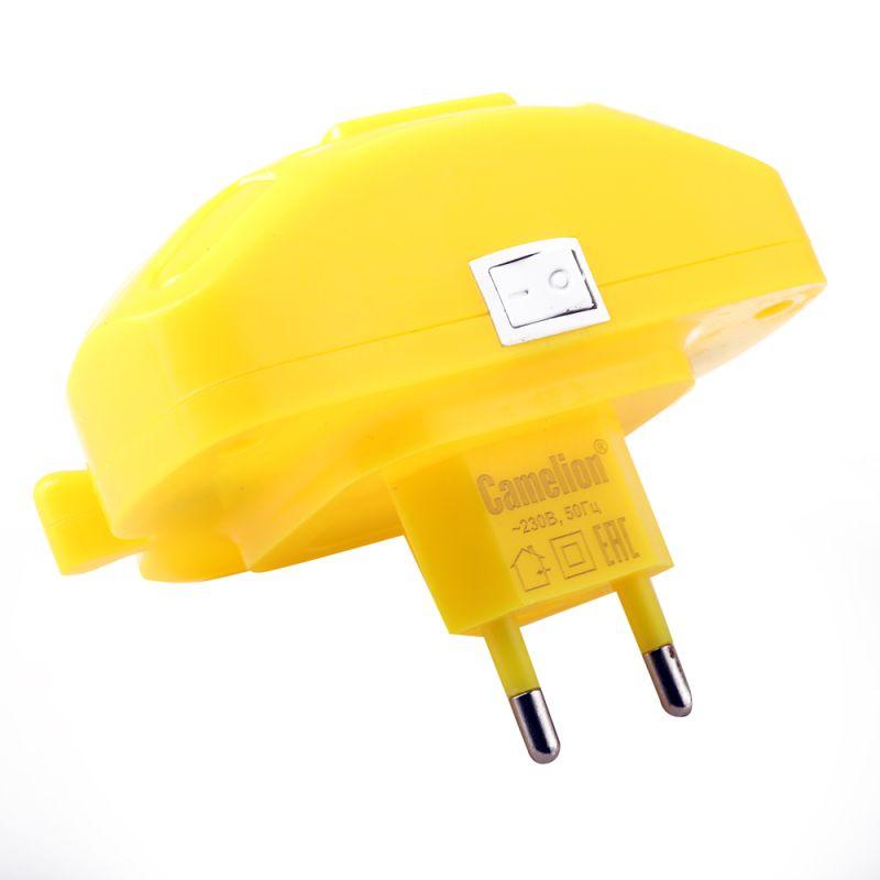 Camelion NL-196 "Машинка" желтая (LED ночник с выкл, 220V)
