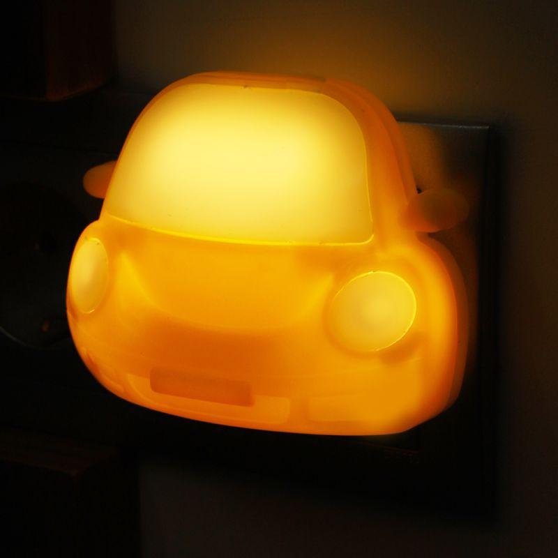 Camelion NL-196 "Машинка" желтая (LED ночник с выкл, 220V)