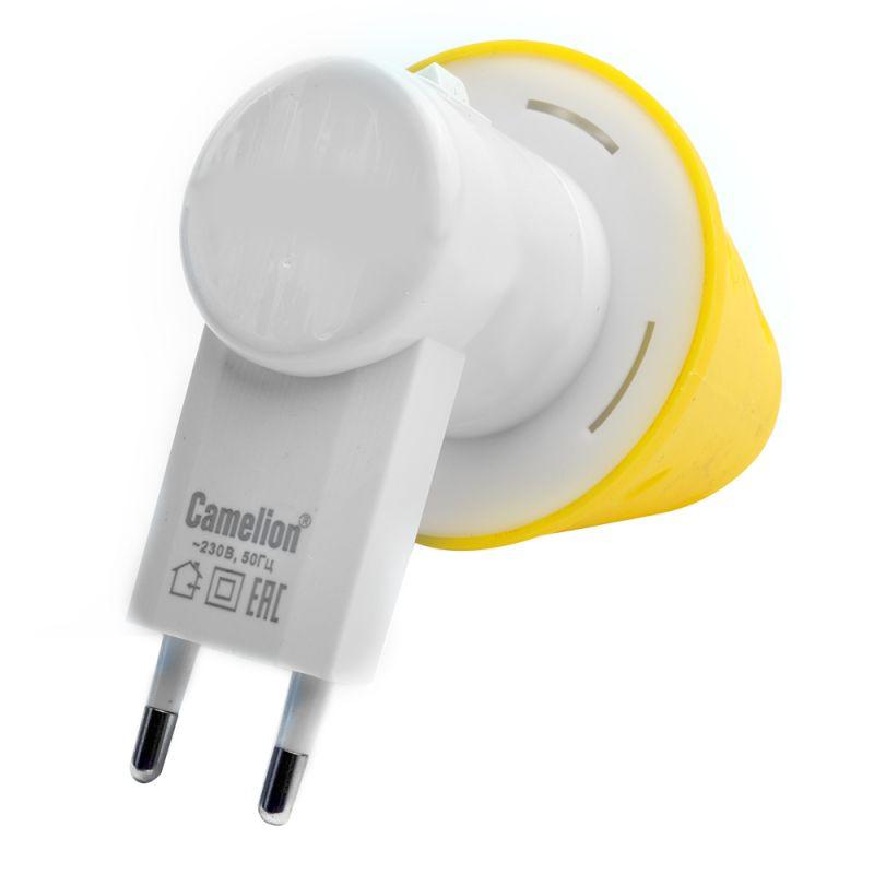 Camelion NL-192 "Светильник желтый" (LED ночник с выкл, 220V)