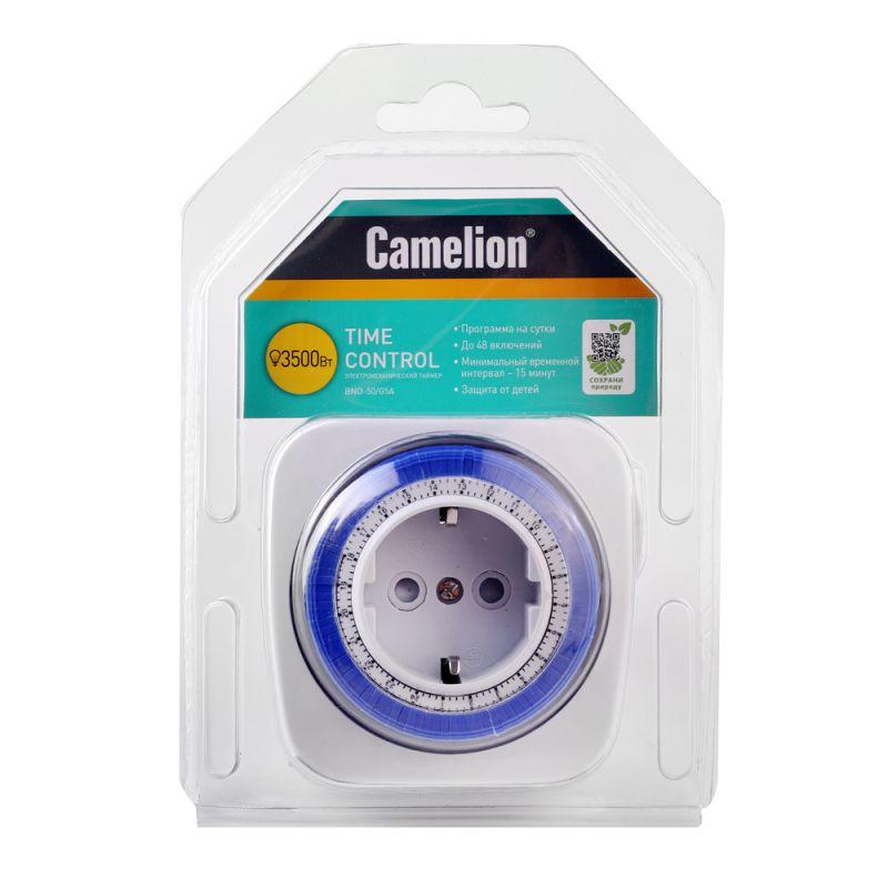 Camelion BND-50/G5A (Таймер механический розеточный, 24-часовая программа, 230/3500Вт)