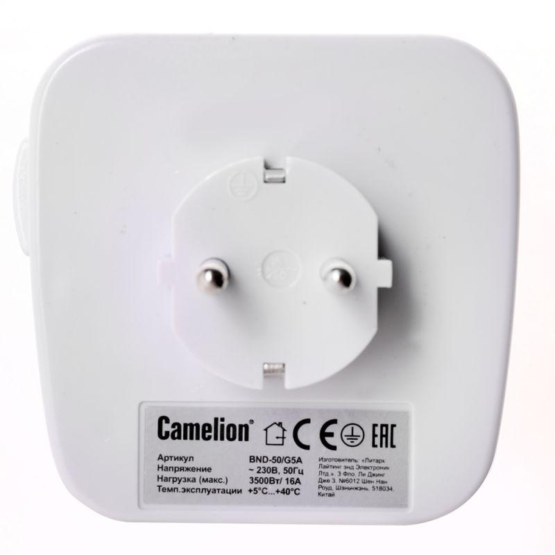 Camelion BND-50/G5A (Таймер механический розеточный, 24-часовая программа, 230/3500Вт)