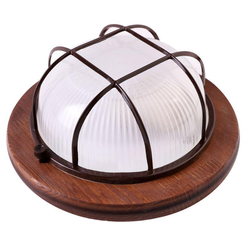 Camelion 1301D Цвет ОРЕХ до 120 оС (Светильник круг НБО 03-60-022 УХЛ3, "Решетка" 230В 60Вт)