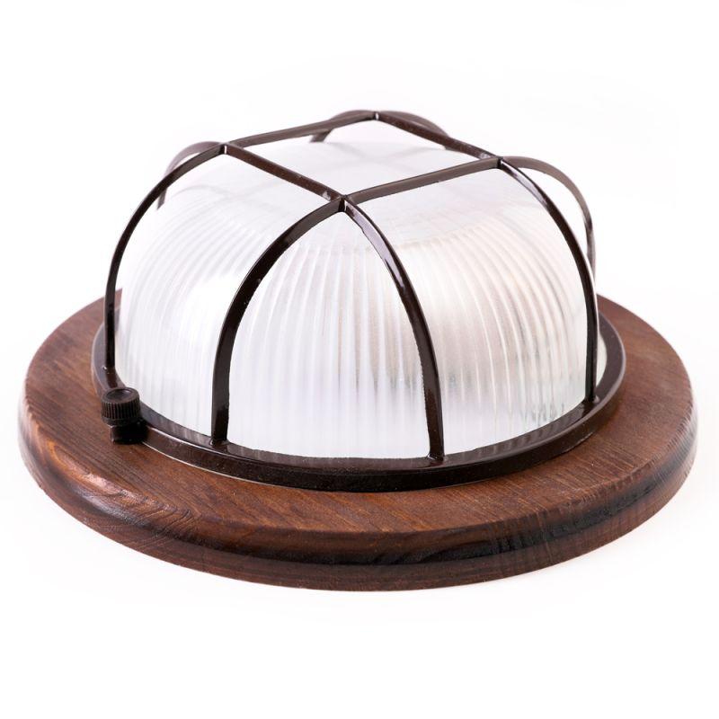 Camelion 1301D Цвет ОРЕХ до 120 оС (Светильник круг НБО 03-60-022 УХЛ3, "Решетка" 230В 60Вт)