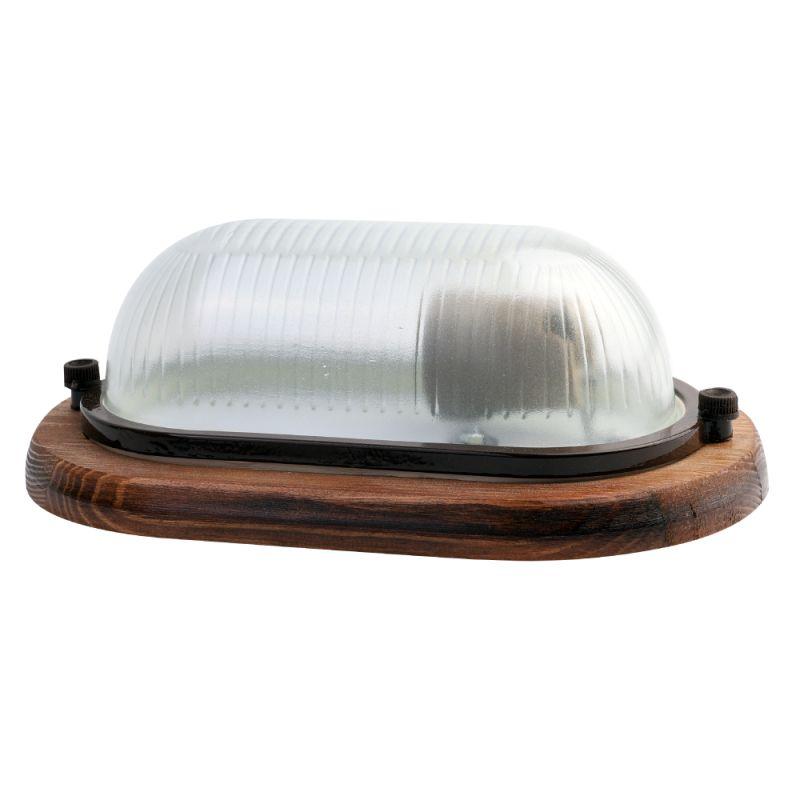 Camelion 1402D Цвет ОРЕХ до 120 оС (Светильник овал НБО 04-60-021 УХЛ3, "Открытый" 230В 60Вт)