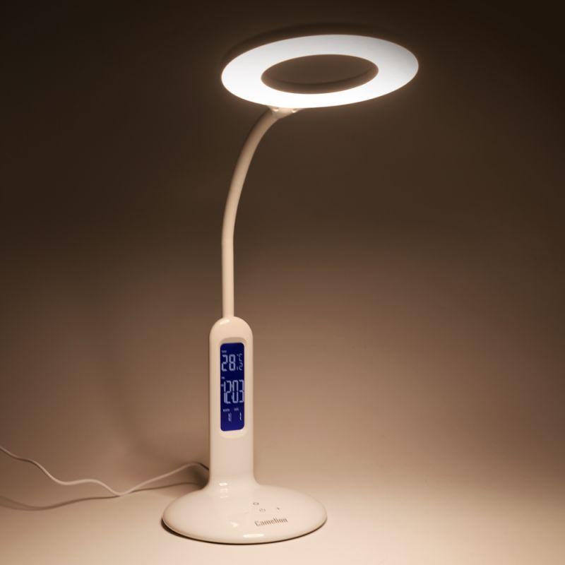 Camelion KD-823 C01 бел.LED (Свет-к наст.,8 Вт,230В, 500лм,сенс, термометр, рег.ярк и цвет.темп.)