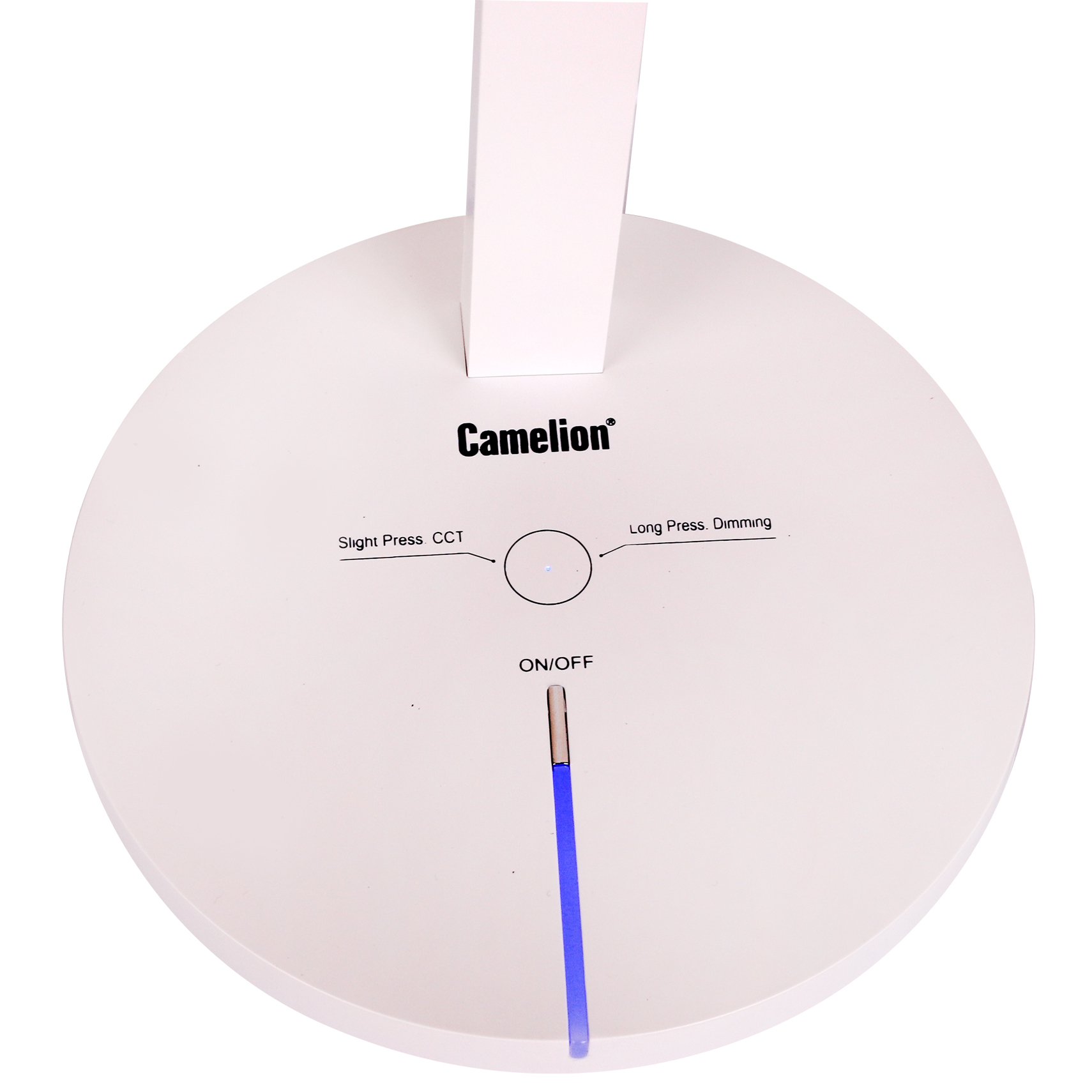 Camelion KD-833  C01 белый LED(Свет-к наст.8 Вт,230В,450 лм,сенс.рег.ярк и цвет.темп)