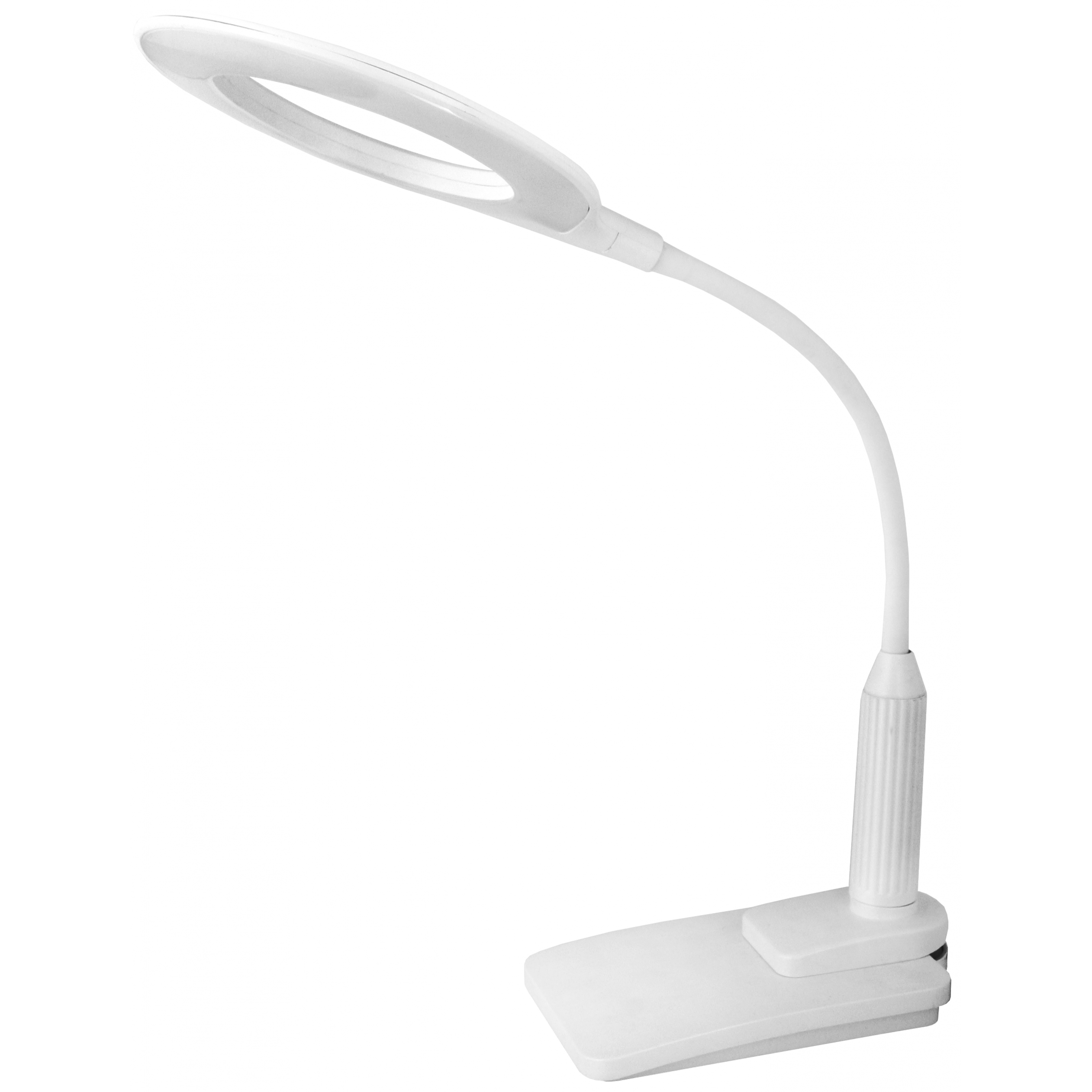 Camelion KD-814 C01 белый LED(Св-к наст.,основ-е+струб,7 Вт,230В, сенс,4 ур.ярк,450 лм,4000К)