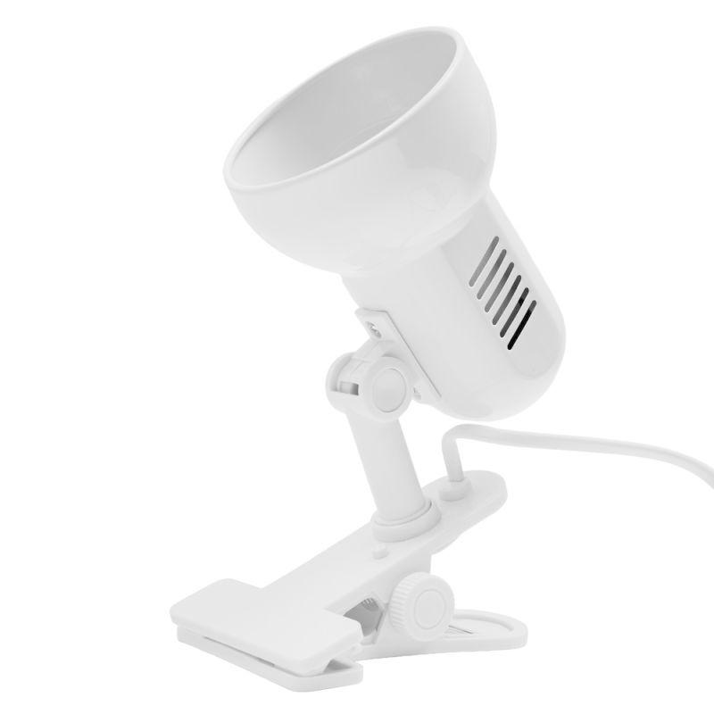 Светильник H-035 прищепка 220В 60Вт метал. бел. Camelion 7198